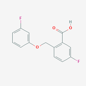 molecular formula C14H10F2O3 B8290102 5-Fluoro-[(3-fluorophenyloxy)methyl]benzoic acid 