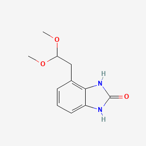 molecular formula C11H14N2O3 B8290130 4-(2,2-Dimethoxyethyl)-1,3-dihydro-2H-benzimidazol-2-one CAS No. 920284-98-6
