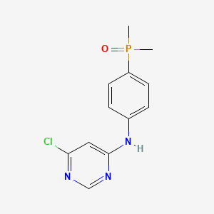 molecular formula C12H13ClN3OP B8290151 6-chloro-N-[4-(dimethylphosphoryl)phenyl]pyrimidin-4-amine 