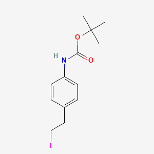 molecular formula C13H18INO2 B8290157 tert-Butyl (4-(2-iodoethyl)phenyl)carbamate 