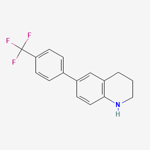 B8290173 6-[4-(Trifluoromethyl)phenyl]-1,2,3,4-tetrahydroquinoline CAS No. 893740-60-8