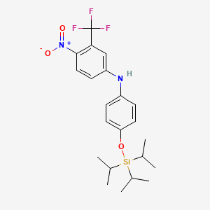 molecular formula C22H29F3N2O3Si B8290266 4-nitro-3-(trifluoromethyl)-N-(4-[[tris(propan-2-yl)silyl]oxy]phenyl)aniline 