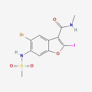5-bromo-2-iodo-N-methyl-6-(methylsulfonamido)benzofuran-3-carboxamide