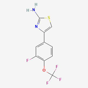 4-[3-Fluoro-4-(trifluoromethoxy)phenyl]-1,3-thiazol-2-amine
