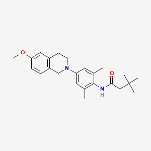 molecular formula C24H32N2O2 B8290352 n-[4-(6-Methoxy-3,4-dihydro-1h-isoquinolin-2-yl)-2,6-dimethyl-phenyl]-3,3-dimethylbutanamide 