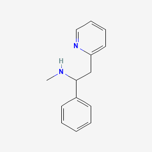 molecular formula C14H16N2 B8290566 N-methyl-1-phenyl-2-(2-pyridinyl)ethylamine 