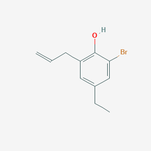 molecular formula C11H13BrO B8290635 2-Allyl-6-bromo-4-ethylphenol 