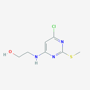 molecular formula C7H10ClN3OS B8290646 2-(6-Chloro-2-methylsulfanyl-pyrimidin-4-yl-amino)-ethanol CAS No. 932046-82-7