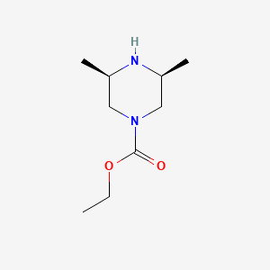 molecular formula C9H18N2O2 B8290667 1-Ethoxycarbonyl-cis-3,5-dimethylpiperazine 