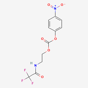 molecular formula C11H9F3N2O6 B8290671 4-Nitrophenyl 2-trifluoroacetylaminoethyl carbonate 