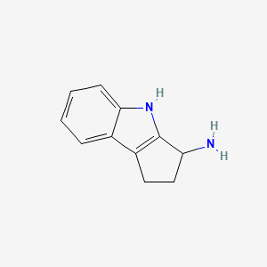 molecular formula C11H12N2 B8290679 1,2,3,4-Tetrahydrocyclopent[b]indol-3-amine 