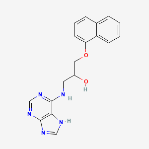 molecular formula C18H17N5O2 B8290682 1-(1-naphthyloxy)-3-(9H-purin-6-ylamino)-2-propanol 