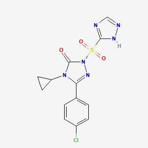 5-(4-Chlorophenyl)-4-cyclopropyl-2-(1H-1,2,4-triazol-5-ylsulfonyl)-2,4-dihydro-3H-1,2,4-triazol-3-one