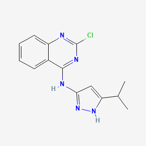 (2-chloro-quinazolin-4-yl)-(5-isopropyl-2H-pyrazol-3-yl)-amine