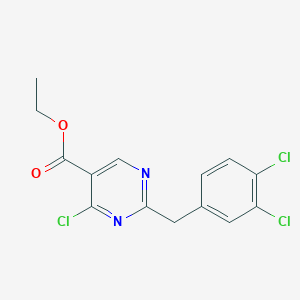 Ethyl 4-chloro-2-(3',4'-dichlorobenzyl)pyrimidine-5-carboxylate