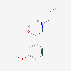 molecular formula C12H18FNO2 B8290838 1-(4-Fluoro-3-methoxyphenyl)-2-propylaminoethanol 