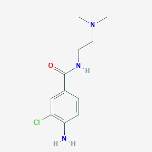 molecular formula C11H16ClN3O B8290847 4-amino-3-chloro-N-(2-dimethylaminoethyl)benzamide 