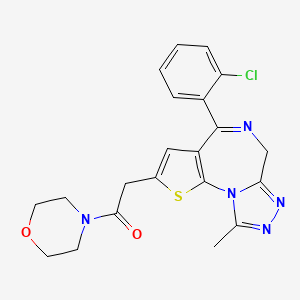 Morpholine, 4-((4-(2-chlorophenyl)-9-methyl-6H-thieno(3,2-f)(1,2,4)triazolo(4,3-a)(1,4)diazepin-2-yl)acetyl)-
