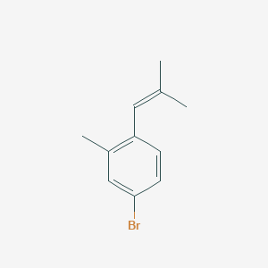 molecular formula C11H13Br B8290885 4-Bromo-2-methyl-1-(2-methylprop-1-en-1-yl)benzene 