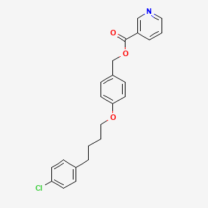 molecular formula C23H22ClNO3 B8290893 4-(4-(4-Chlorophenyl)butoxy)benzyl nicotinate CAS No. 83123-56-2