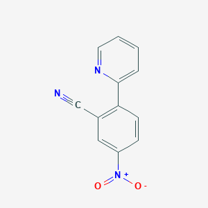 molecular formula C12H7N3O2 B8290938 5-Nitro-2-pyridin-2-ylbenzonitrile 