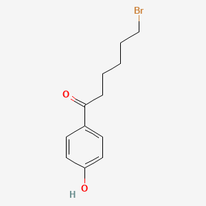 molecular formula C12H15BrO2 B8290955 6-Bromo-1-(4-hydroxyphenyl)-1-hexanone 
