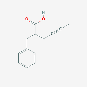 molecular formula C13H14O2 B8290956 2-Benzyl-4-hexynoic acid 