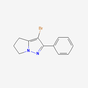 molecular formula C12H11BrN2 B8290967 3-bromo-2-phenyl-5,6-dihydro-4H-pyrrolo[1,2-b]pyrazole 