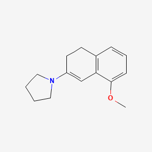 molecular formula C15H19NO B8291009 3-Pyrrolidino-5-methoxy-1,2-dihydronaphthalene 