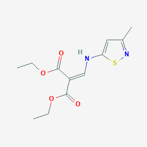 molecular formula C12H16N2O4S B8291037 Diethyl 2-((3-methylisothiazol-5-ylamino)methylene)malonate 