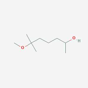 molecular formula C9H20O2 B8291058 6-Methoxy-6-methylheptan-2-ol 