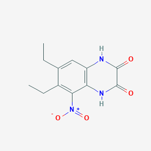 molecular formula C12H13N3O4 B8291067 5-Nitro-6,7-diethylquinoxaline-2,3(1H,4H)-dione 