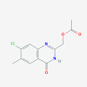 2-Acetoxymethyl-7-chloro-6-methyl-3,4-dihydroquinazolin-4-one