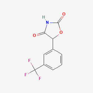 molecular formula C10H6F3NO3 B8291132 5-(3-Trifluoromethylphenyl)oxazolidine-2,4-dione 