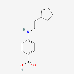 molecular formula C14H19NO2 B8291146 p-[2-(Cyclopentyl)ethylamino]benzoic acid 