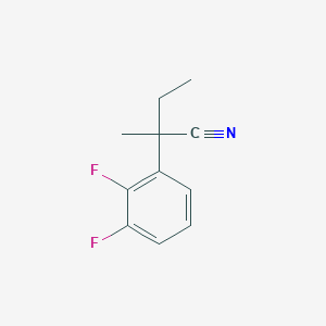 molecular formula C11H11F2N B8291170 2-Methyl-2-(2,3-difluorophenyl)butyronitrile 