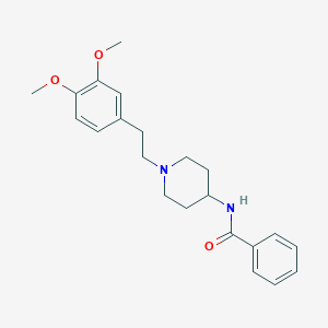 molecular formula C22H28N2O3 B8291200 N-{1-[2-(3,4-dimethoxyphenyl)ethyl]-4-piperidinyl}benzamide 