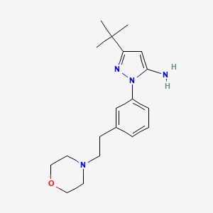 molecular formula C19H28N4O B8291298 3-Tert-butyl-1-[3-(2-morpholinoethyl)phenyl]-1h-pyrazol-5-amine 