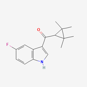 molecular formula C16H18FNO B8291330 (5-fluoro-1H-indol-3-yl)-(2,2,3,3-tetramethyl-cyclopropyl)-methanone 