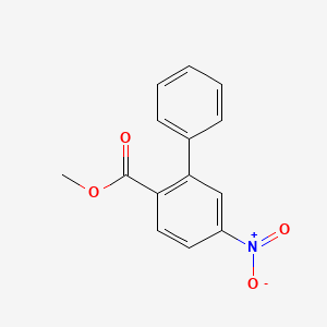 molecular formula C14H11NO4 B8291367 2-Phenyl-4-nitrobenzoic acid methyl ester 