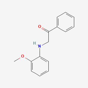 molecular formula C15H15NO2 B8291388 2-(2-Methoxyphenyl)amino-1-phenyl-ethan-1-one 