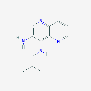 molecular formula C12H16N4 B8291407 N4-Isobutyl-1,5-naphthyridine-3,4-diamine 