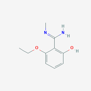 molecular formula C10H14N2O2 B8291421 2-ethoxy-6-hydroxy-N-methylbenzenecarboximidamide 