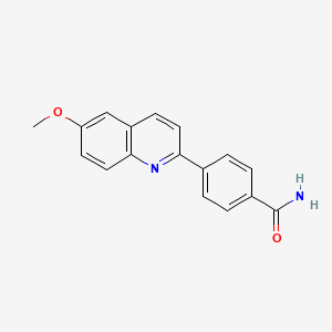 molecular formula C17H14N2O2 B8291447 4-(6-Methoxyquinolin-2-yl)benzamide 