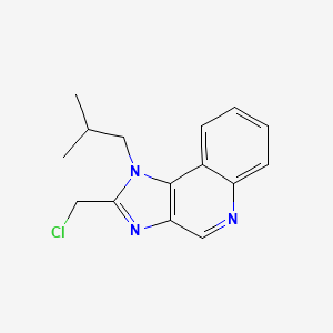 molecular formula C15H16ClN3 B8291453 2-chloromethyl-1-(2-methylpropyl)-1H-imidazo[4,5-c]quinoline 