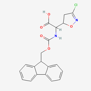 2-(3-chloro-4,5-dihydro-1,2-oxazol-5-yl)-2-(9H-fluoren-9-ylmethoxycarbonylamino)acetic acid