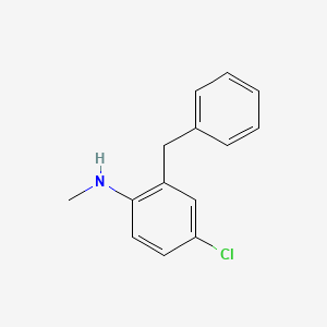 molecular formula C14H14ClN B8291484 N-methyl 2-benzyl-4-chloroaniline 