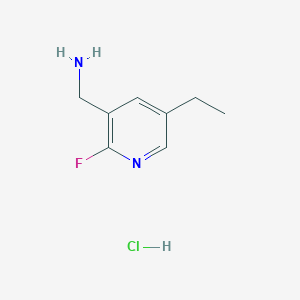 molecular formula C8H12ClFN2 B8291560 (5-Ethyl-2-fluoropyridin-3-yl)methanamine hydrogen chloride 