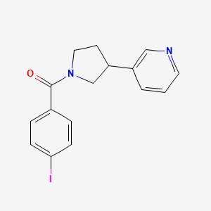 molecular formula C16H15IN2O B8291574 3-[1-(4-Iodobenzoyl)pyrrolidin-3-yl]pyridine 