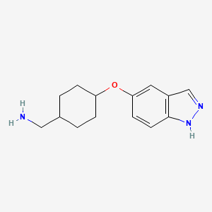 1-[4-(1H-indazol-5-yloxy)cyclohexyl]methanamine